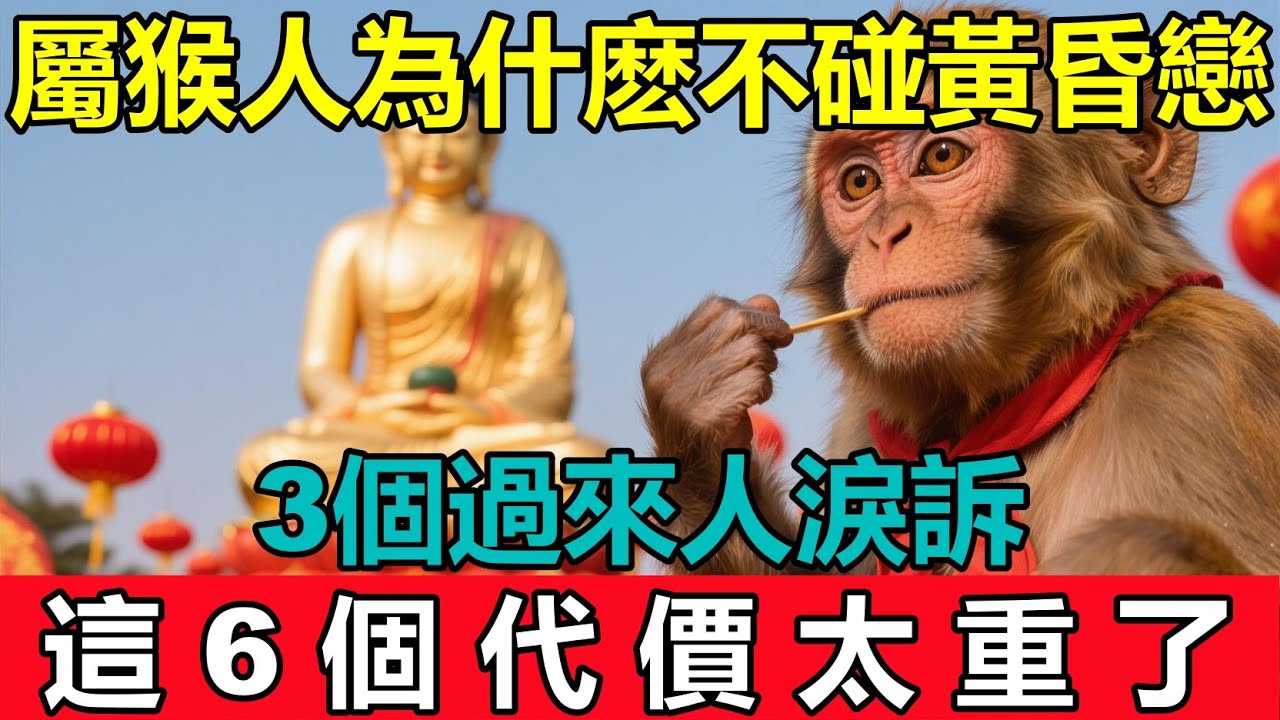花甲屬猴人為什麽不碰黃昏戀？3個過來人淚訴：這6個代價太重了。#佛约#生肖#财运 #佛學 #佛陀 #佛法 #佛教 #修行#生肖运势#属相运势#monkey #情感