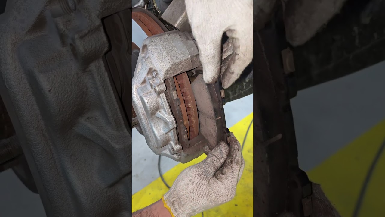 Toyota land cruiser install new front brake pads #brakesystem #automobile