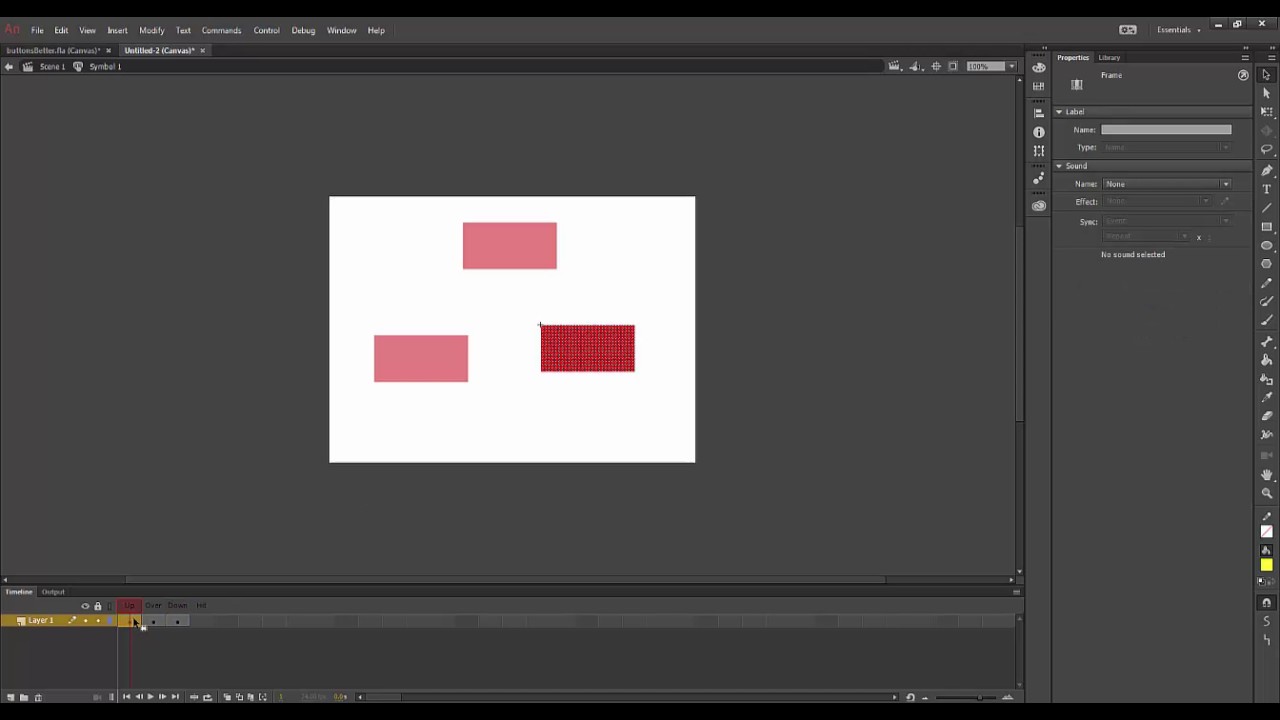 Как создать кнопку в Adobe Animate