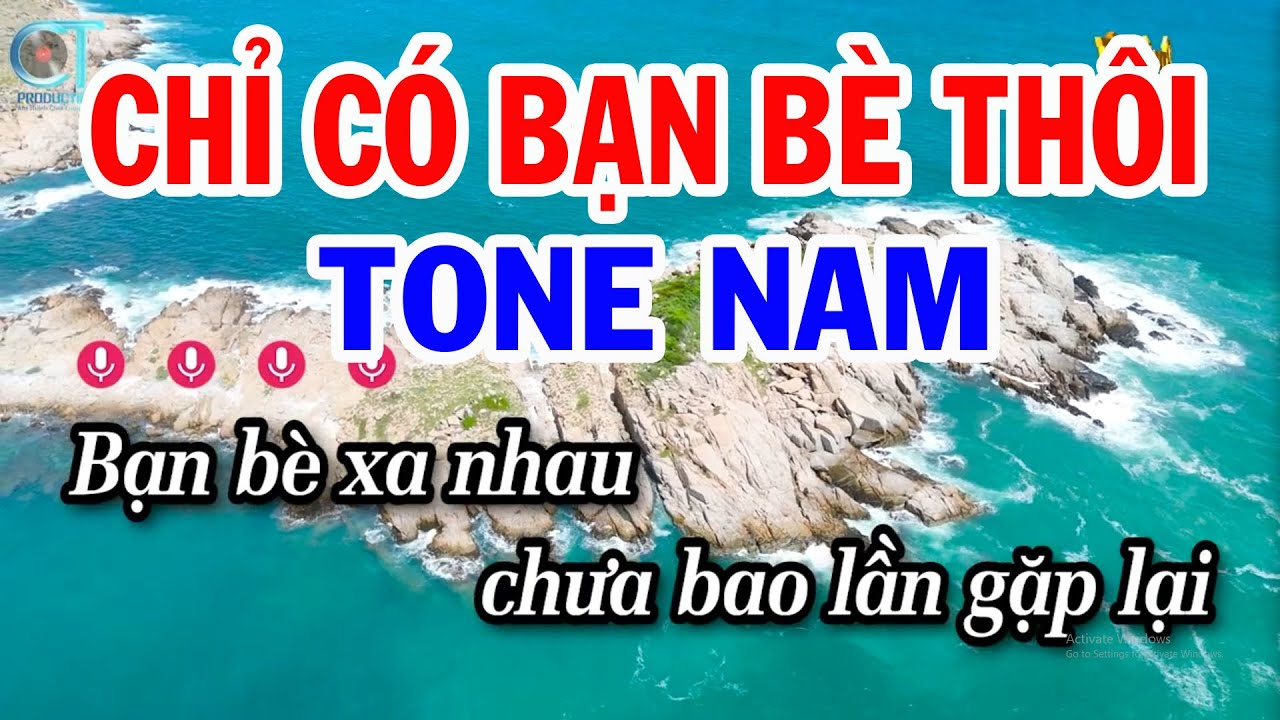 Karaoke Chỉ Có Bạn Bè Thôi Tone Nam Cm || Nhạc Sống Beat Mới | Karaoke Tuấn Kiệt