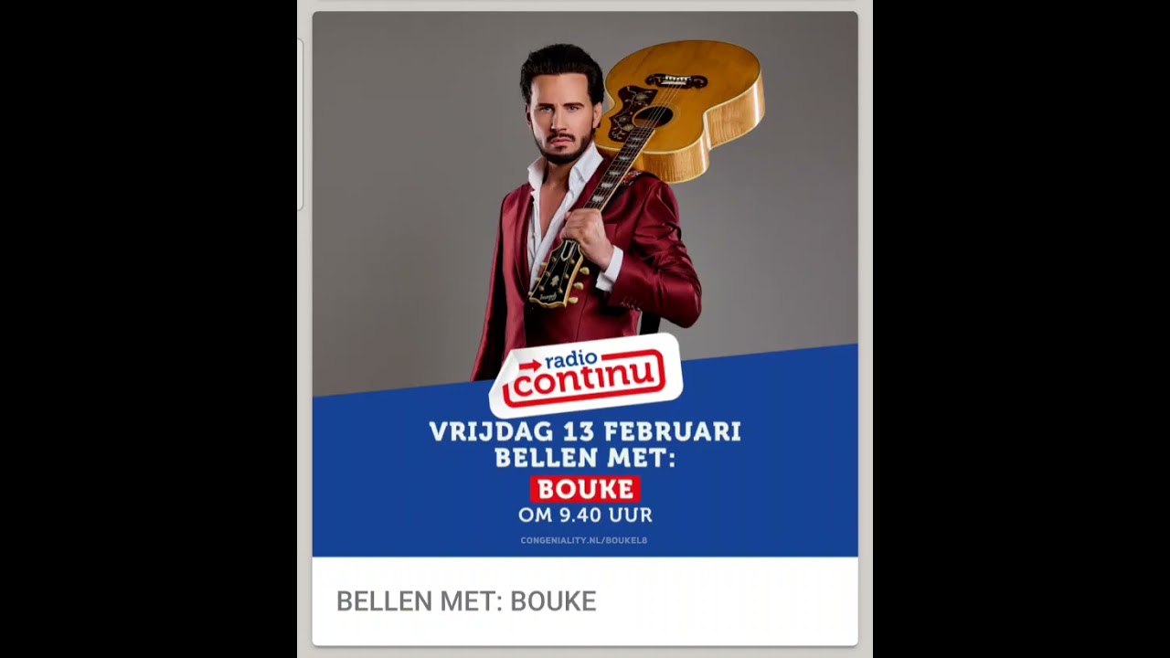 Bouke, telefonisch interview Radio Continu, 13 feb 2026