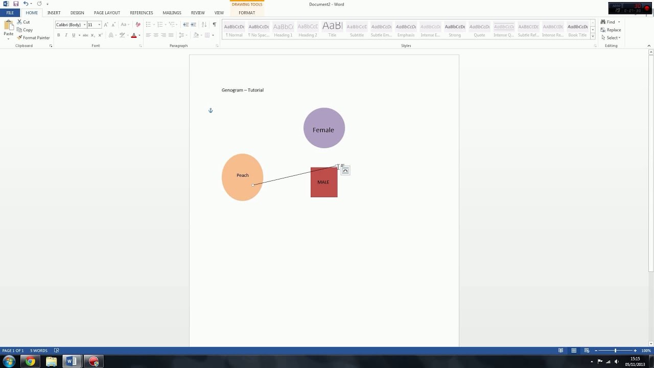 Genogram & Eco Map Tutorial - Microsoft Word