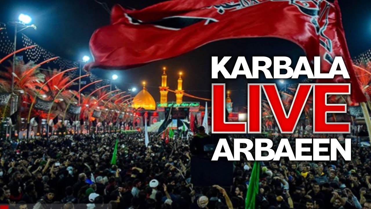 KARBALA ARBAEEN LIVE - 🏴 Road from Najaf to Imam Hussain's (AS) Shrine