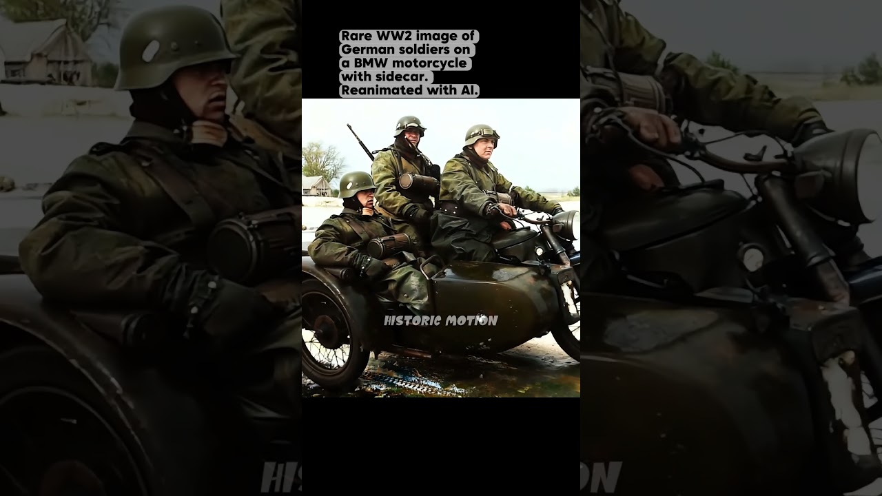 WW2 Brought to Life : German Soldiers Ride with Purpose