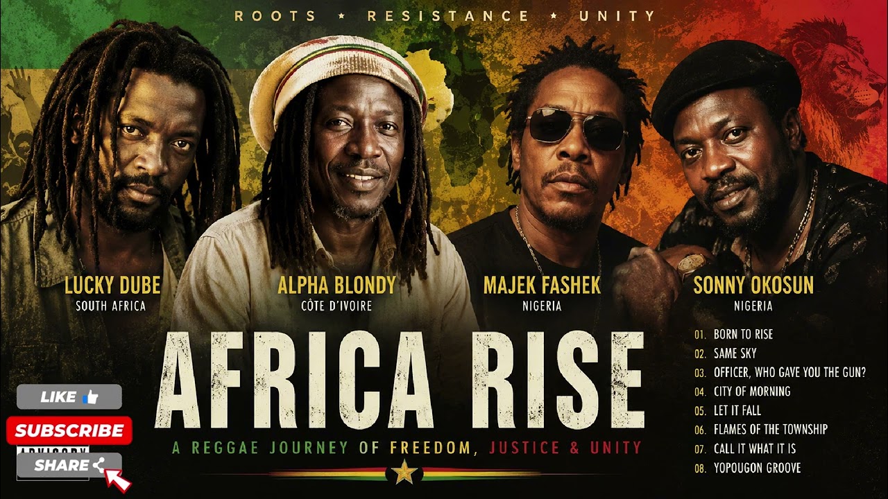 AFRICA RISE &ndash; African Roots Reggae Lucky Dube, Alpha Blondy, Majek Fashek & Sonny Okosun Inspired