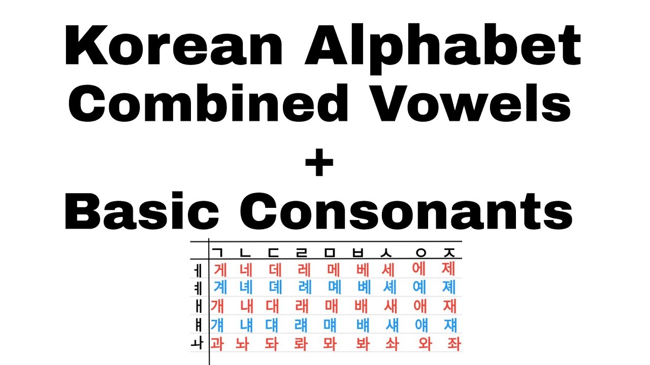 Korean Alphabet in Hindi | Combined Vowels | Korean language Alphabet #korean #koreanalphabet