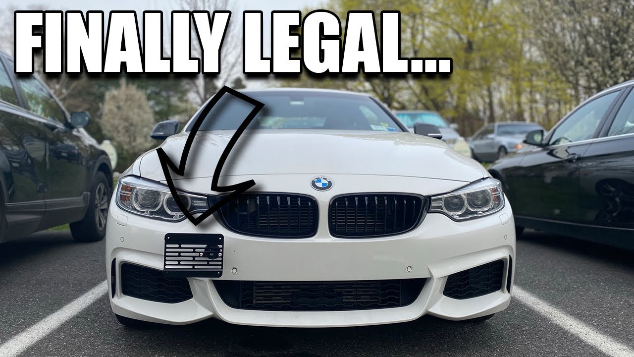 FINALLY LEGAL AGAIN! // Installing a front license plate mount on my BMW 435i (F32)