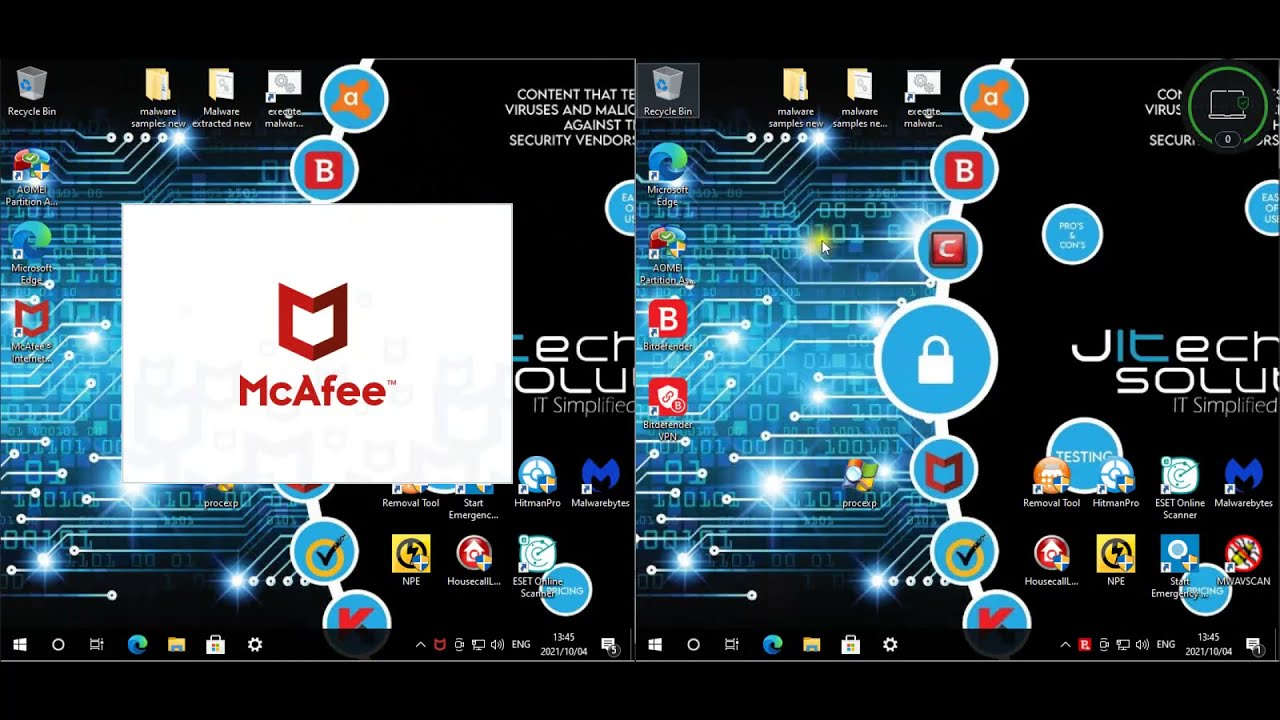 McAfee vs Bitdefender with fresh malware samples