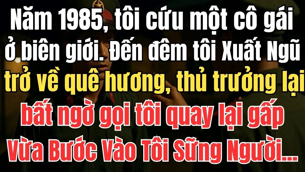Năm 1985, tôi cứu một cô gái ở biên giới. Đến đêm tôi xuất ngũ trở về quê, thủ trưởng lại bất ngờ