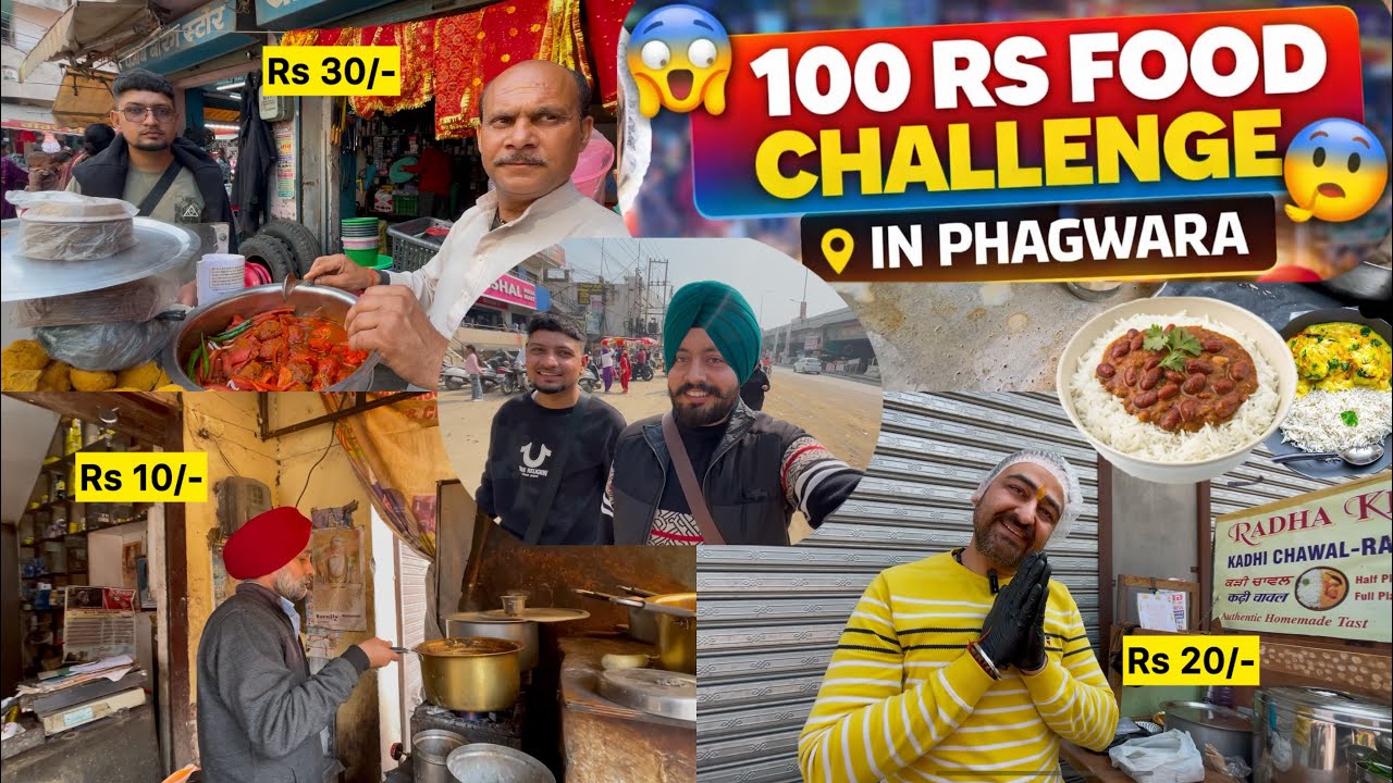 Phagwara Street Food Challenge 😱 | ₹100  Vich Full Day Eating 😋