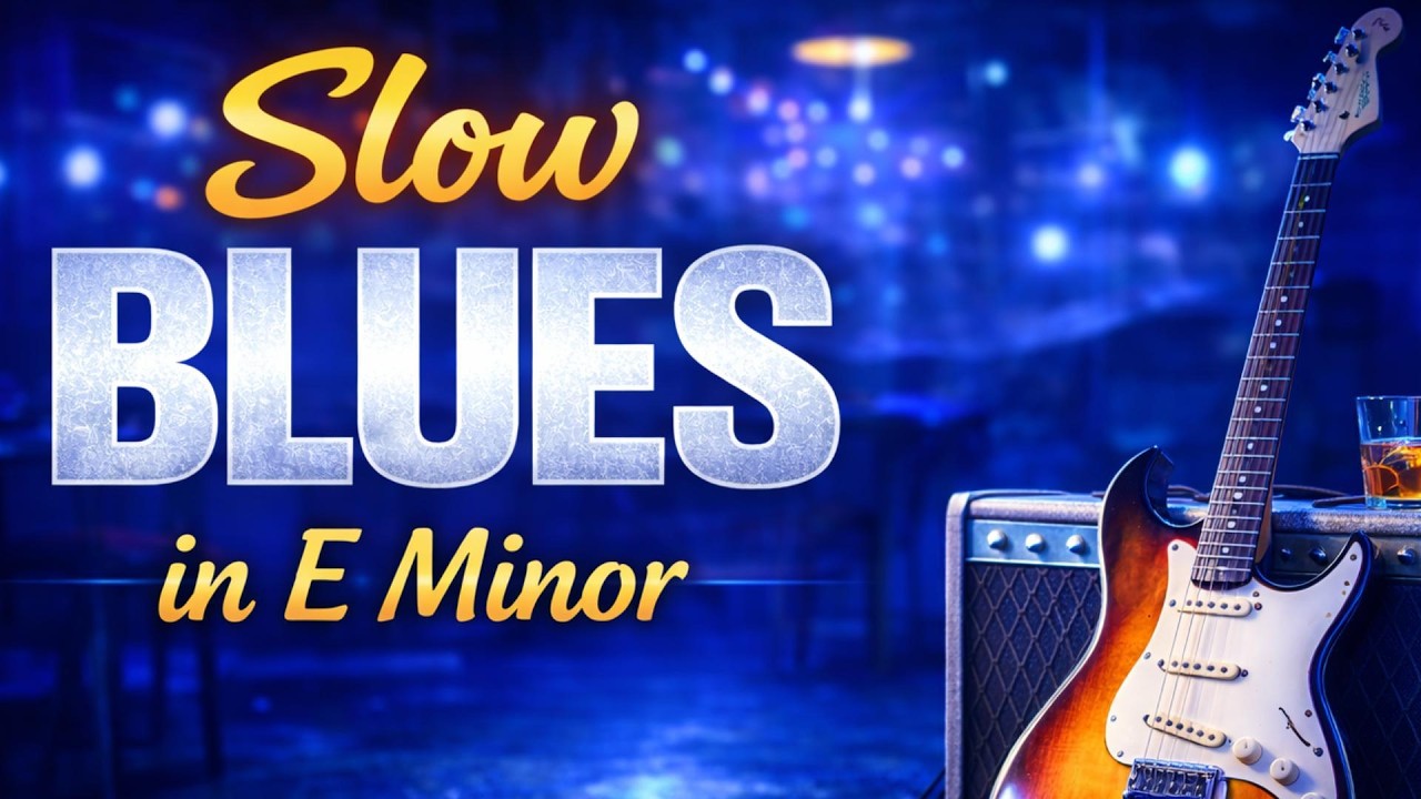Slow Blues Backing Track in E Minor | Guitar Jam Track