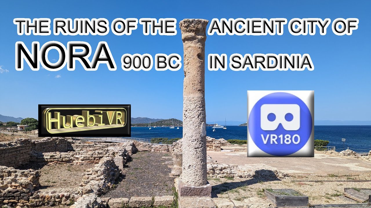 THE RUINS OF THE ANCIENT CITY OF NORA IN SARDINIA 900 BC 8K VR180