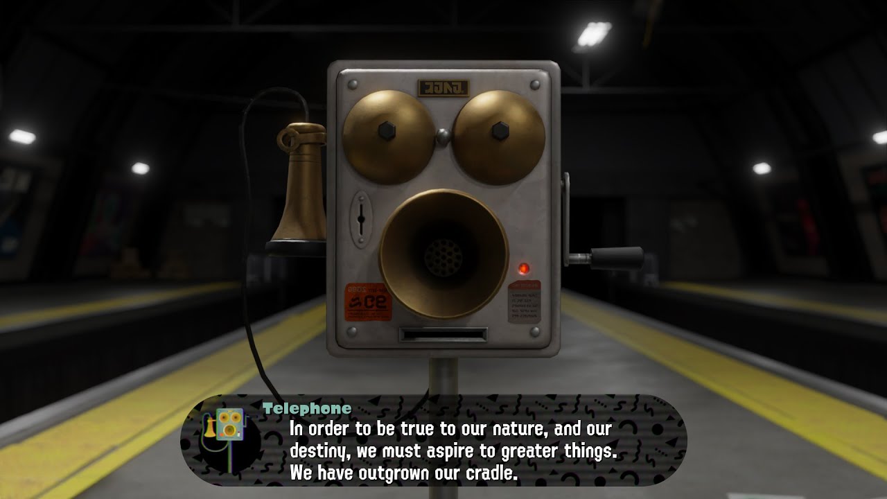 Commander Tartar reading Dr. Breen's speech