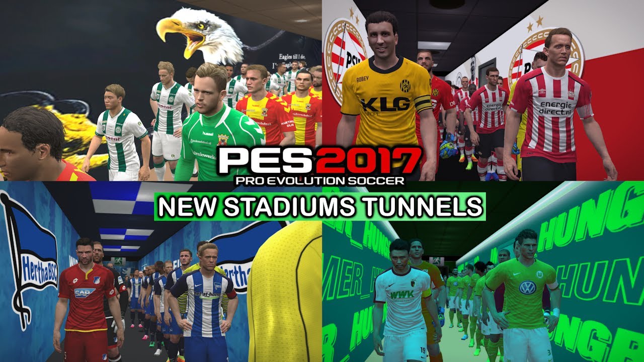 Pes 17 New stadiums tunnels for the dutch and german teams of the 2016-17 championship.