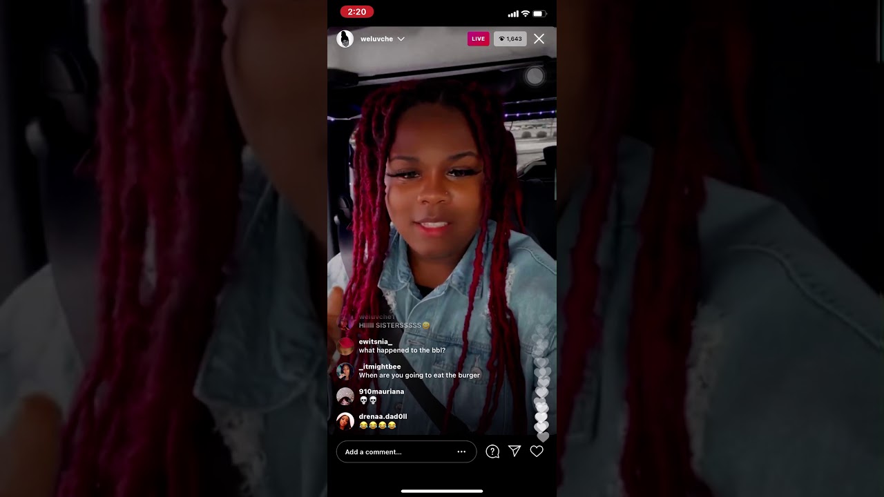 Weluvche on Instagram live eating a driving 😂😂😂🚨🚨🚨🚨😂😂
