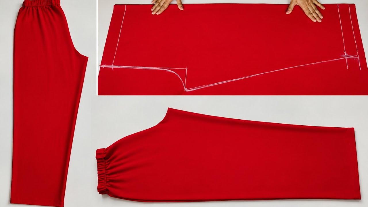 Very Easy Pant Trouser Cutting And Stitching | Pant Cutting and Stitching | Plazo pant four Beginner