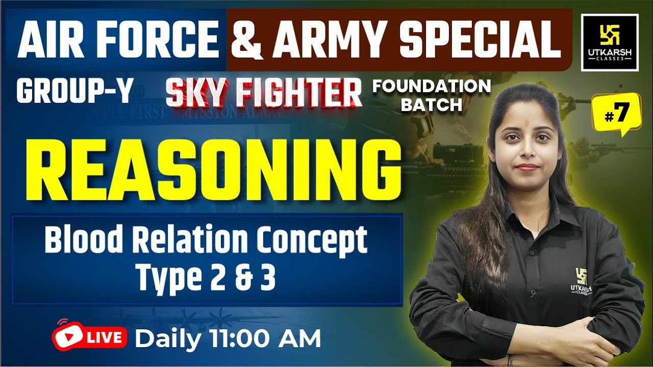 Air Force Y Group Reasoning | Army Reasoning Practice Set | REASONING Live Class | Priya Mam