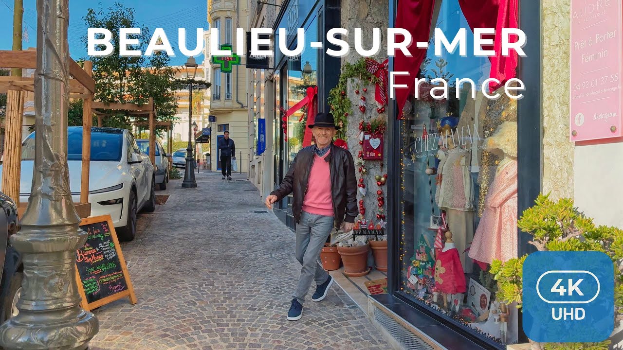 🇫🇷  Beaulieu-sur-Mer, France | A Gentle Walk Between Sea and Light | 4K