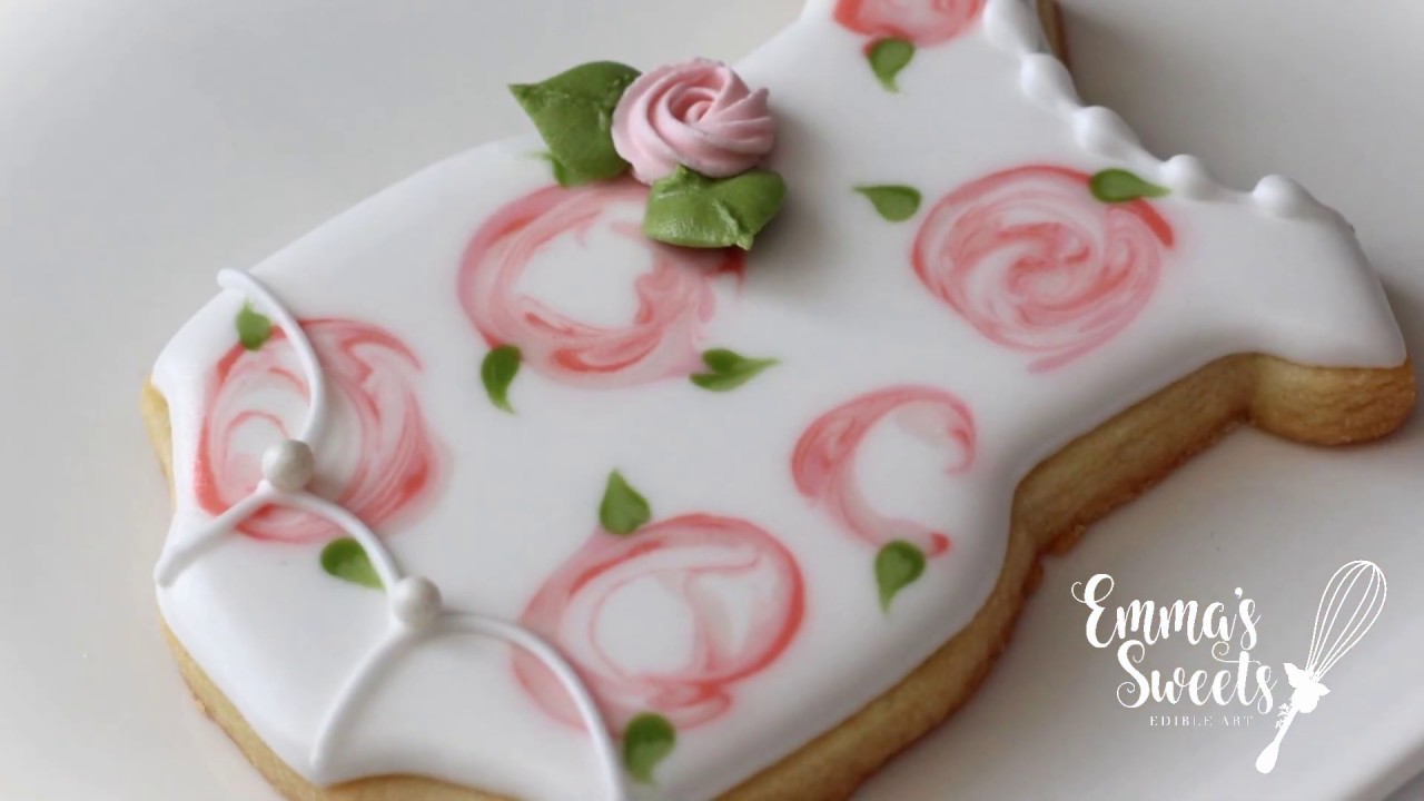 Floral Onesie Cookies by Emma's Sweets