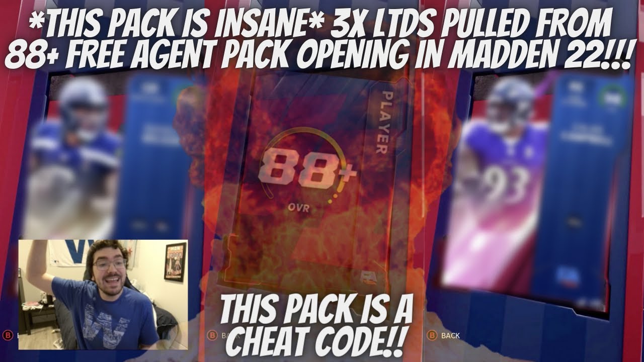 *1 MILLION COIN PROFIT* 3X LTDS PULLED FROM CRAZY 88+ FREE AGENT PACK OPENING IN MADDEN 22!!