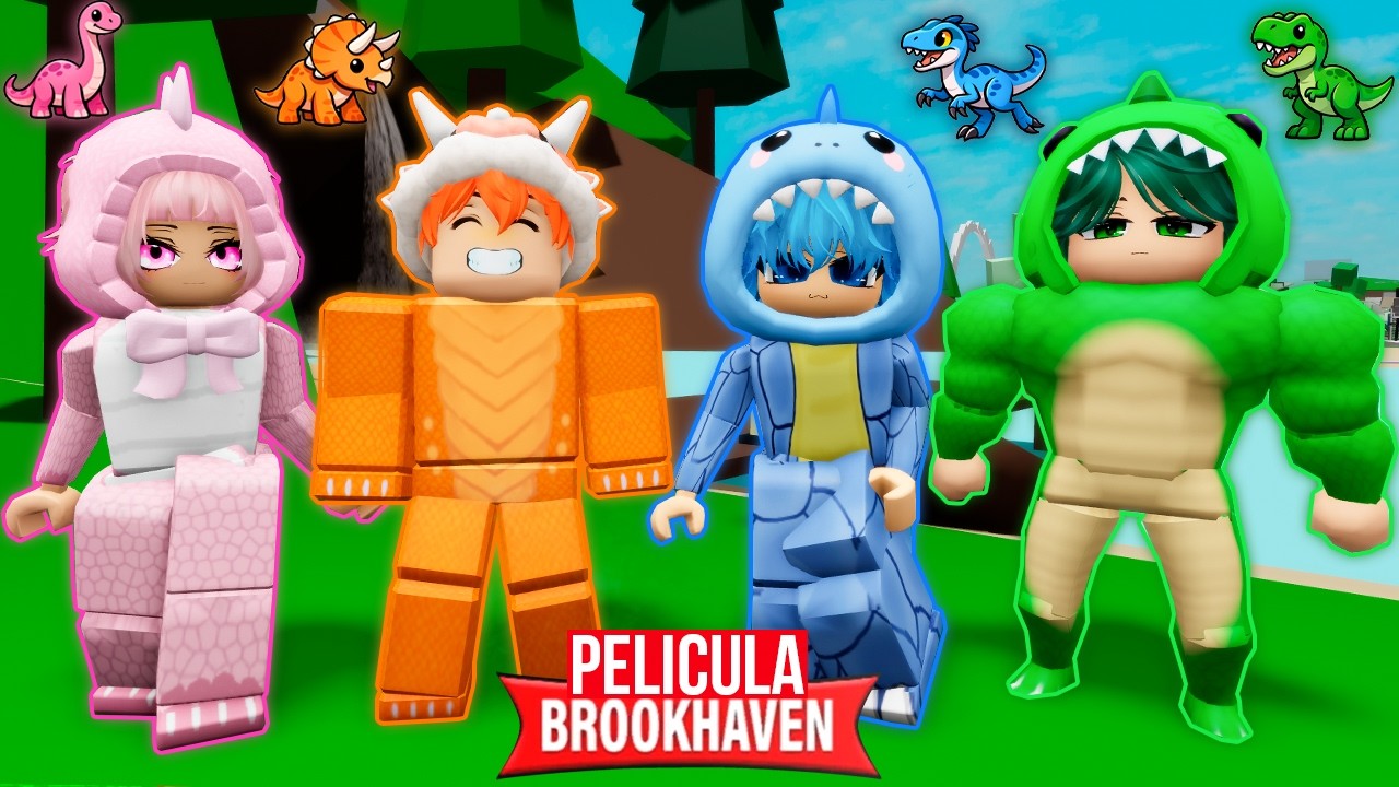 DINOSAURIOS 🦖🔥 BROOKHAVEN PELICULA 🏡