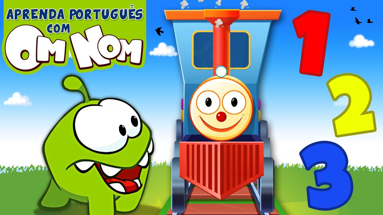 💚 Om Nom viaja de trem e estuda números🚂 / @OmNomAprendaPortuguese  Desenho Educacional