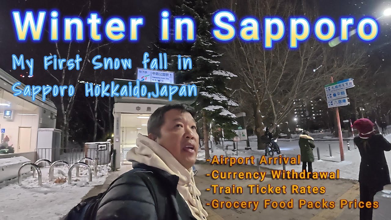 Winter in Sapporo, Hokkaido, Japan. My first snowfall experience and budget travel guide in Sapporo.