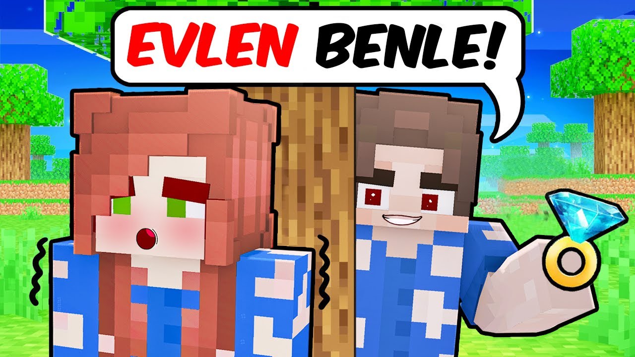 SEVGİLİME EVLENME TEKLİFİ ETTİM 💍 KABUL ETTİ Mİ? - Minecraft