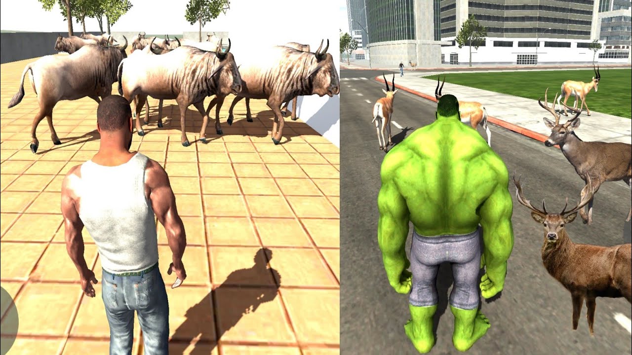 Deer and Wild Beast New Update | Funny Gameplay Franklin And Hulk | Indian Bikes Driving 3D
