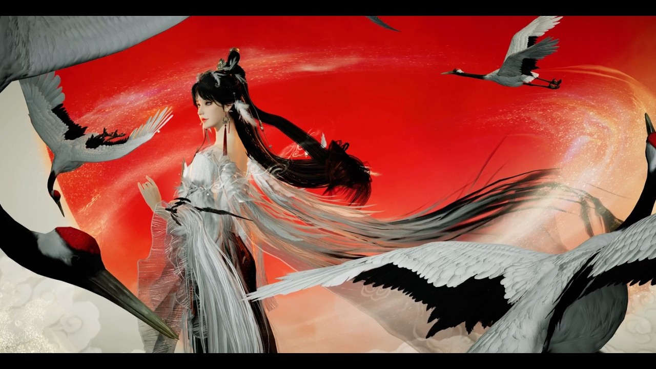Where Winds Meet ༄˖°.🍃.ೃ࿔*:･Feathered Grace Outfit Set🍃༄