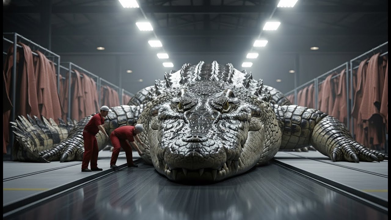 The Making of a $50,000 Crocodile Leather Jacket – Inside the High-End Production Journey!