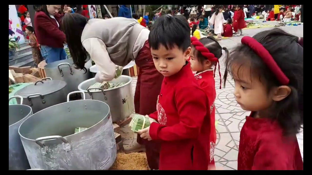 Ngày hội bánh chưng xanh   Trường mầm non An Hưng