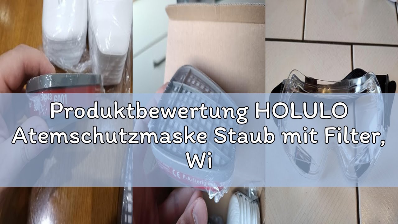Produktbewertung HOLULO Atemschutzmaske Staub mit Filter, Wiederverwendbare Halbgesichtsabdeckung mi
