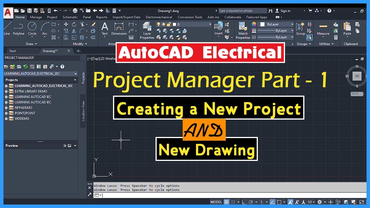 AutoCAD Electrical || Project Manager Part 1 || Creating a New Project and Drawing