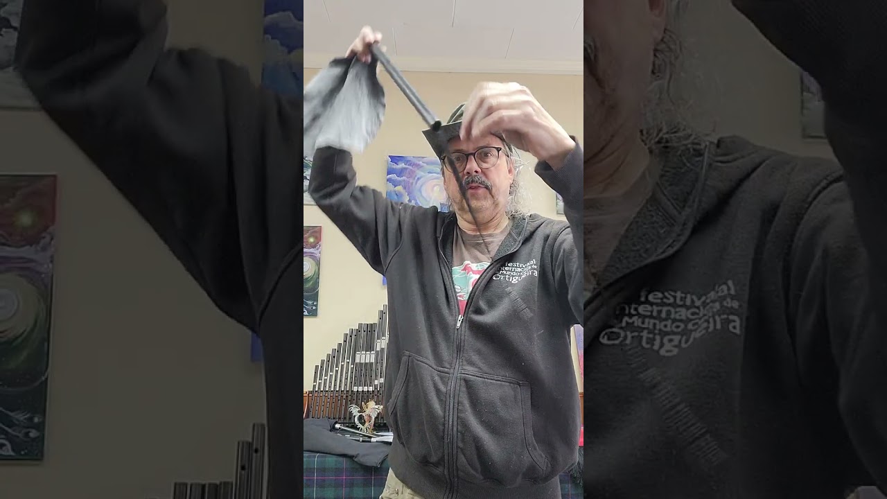 Cleaning a Carbony Low Whistle with close spacing  with chimney extenders