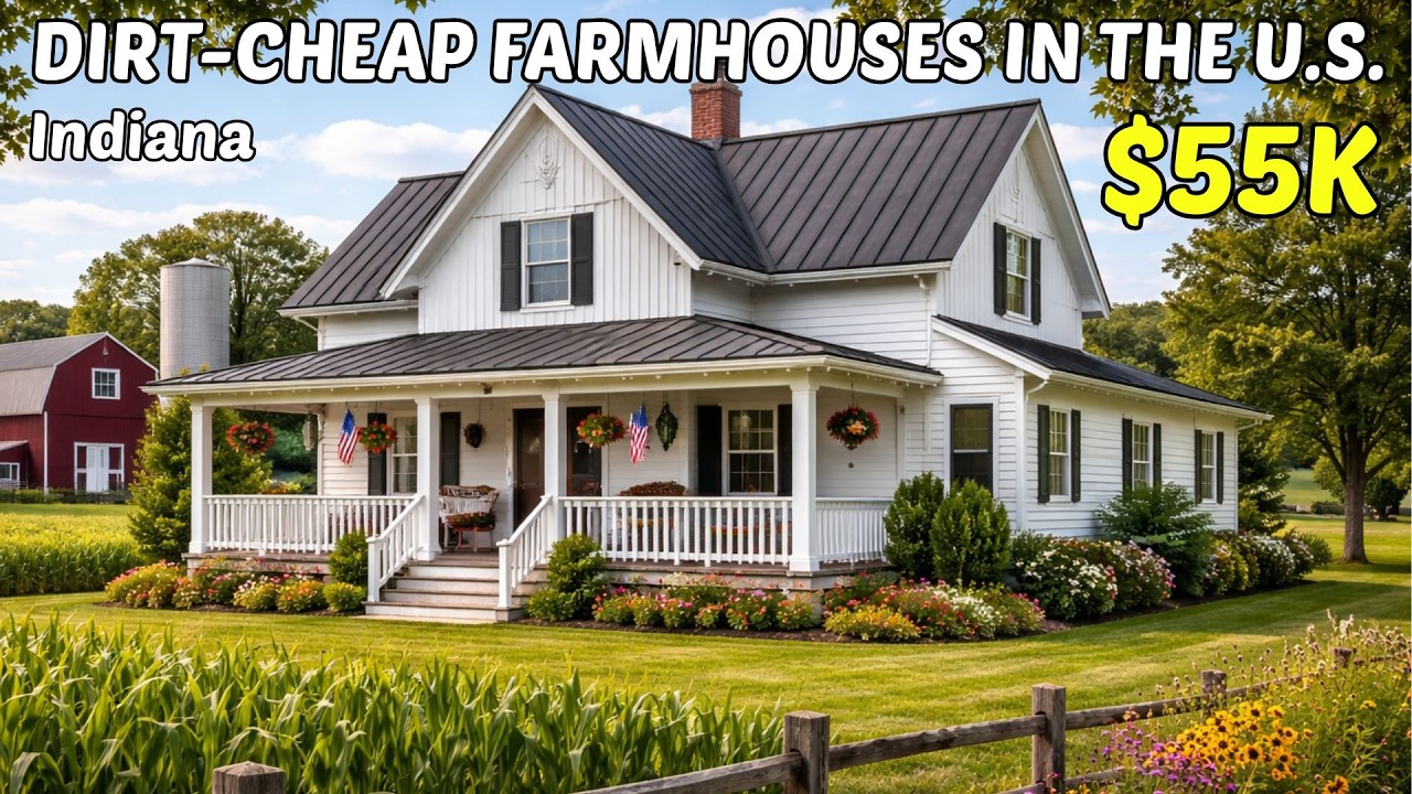 10 ОЧЕНЬ ДЕШЕВЫХ ФЕРМЕРСКИХ ДОМОВ В ИНДИАНЕ С ЗЕМЕЛЬНЫМИ УЧАСТКАМИ 🏡 | Скрытые выгодные предложен...