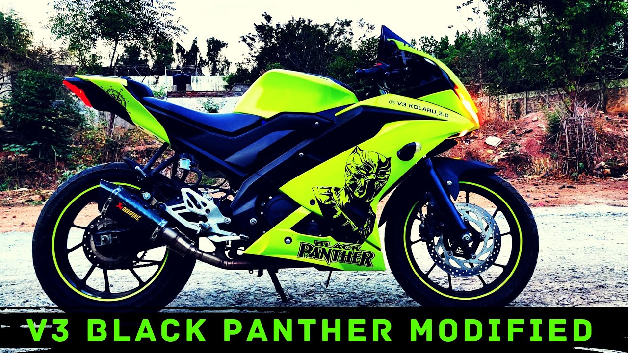 Yamaha v3 black panther stickers  modify