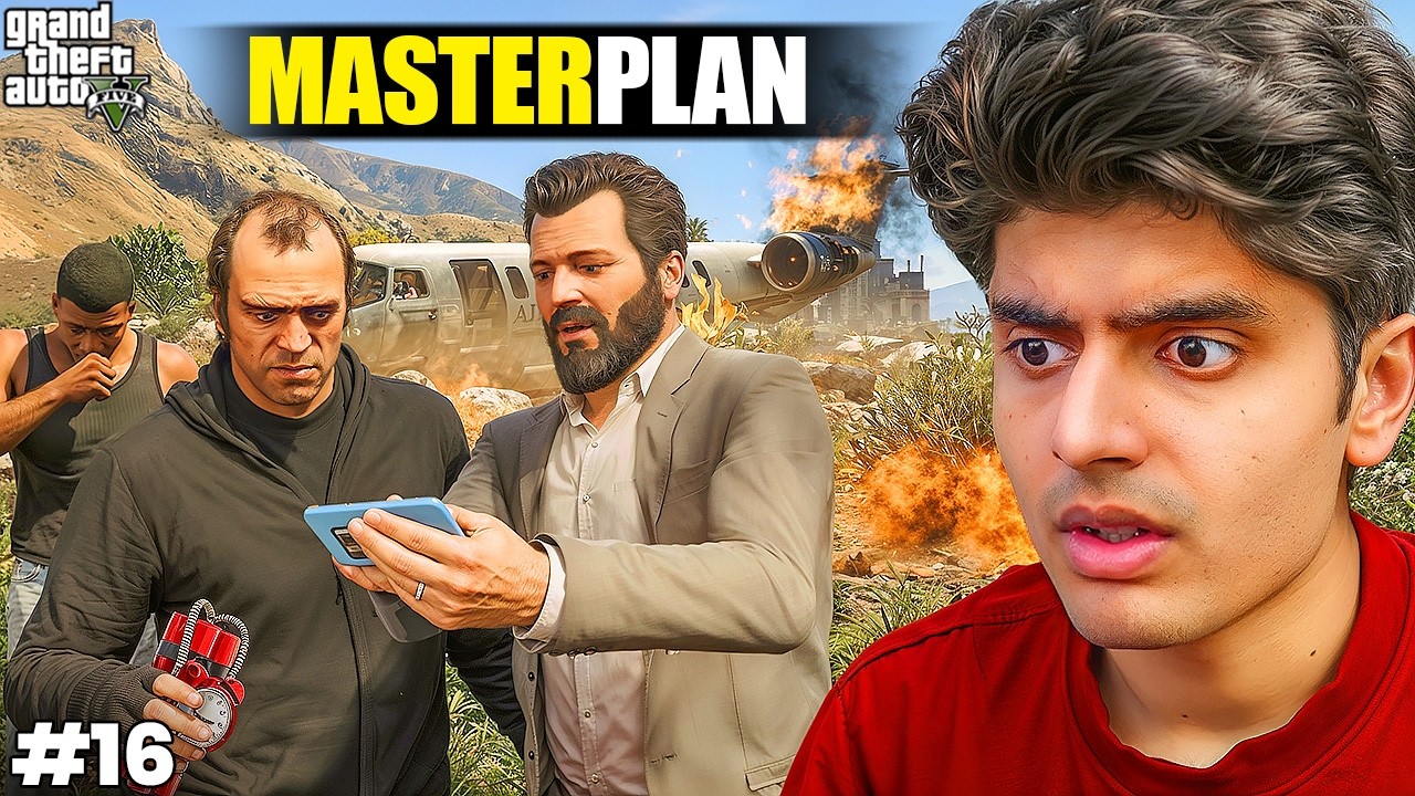 MICHAEL TREVOR DESTROYED A PLANE FOR BIG MAFIA | GTA 5 PART 16 (HINDI DUBBED)