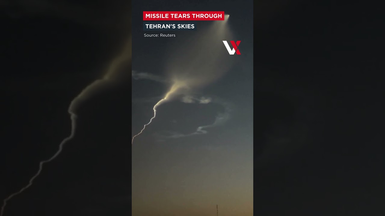 Missile Tearing Through Tehran's Skies As US-Israel Strikes Pound Iranian Capital | VERTEX