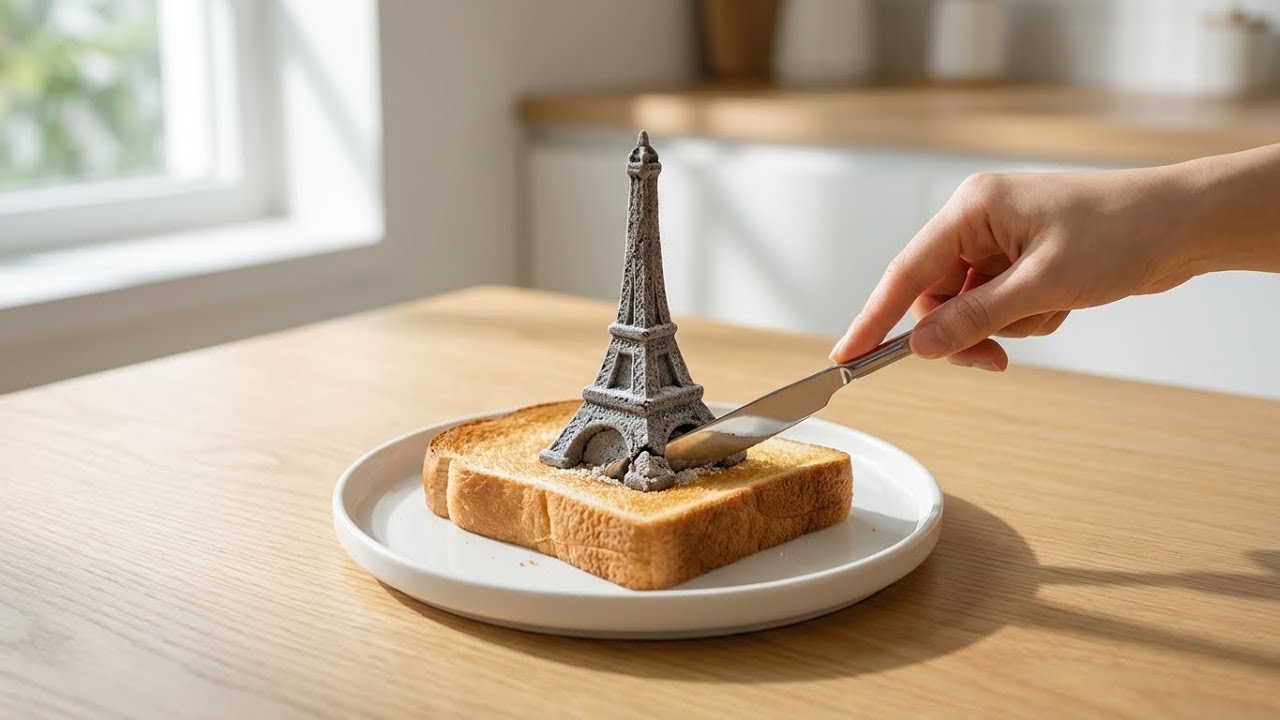 Impossible AI ASMR: World Landmarks Melting Into Toast 🍞🌍