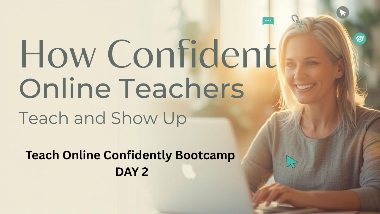 Teach Online With Confidence Bootcamp Day 2: How Confident Online Teachers Teach and Show Up