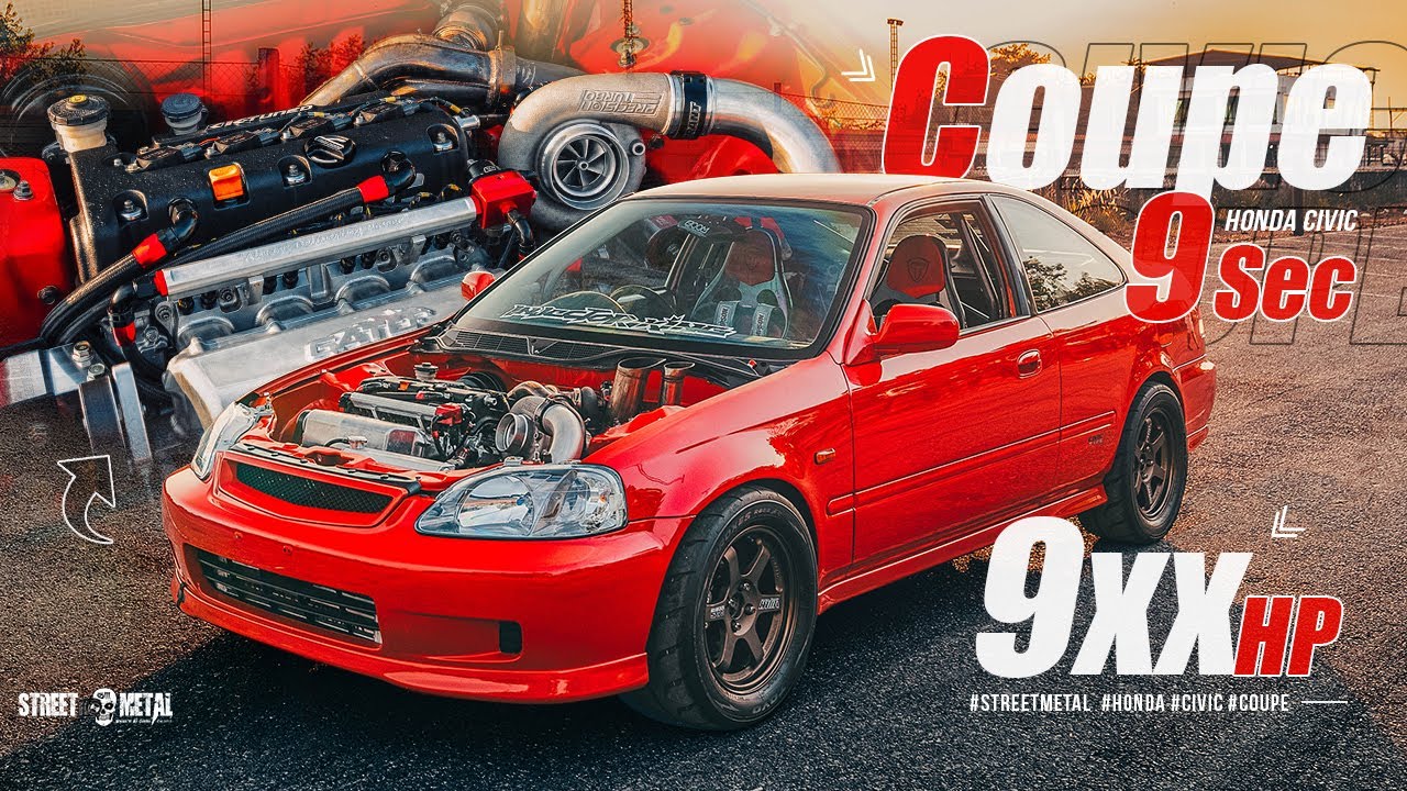 Honda Civic Coupe K24 Turbo AWD 9sec !!! สวย และ แรงมาก!!