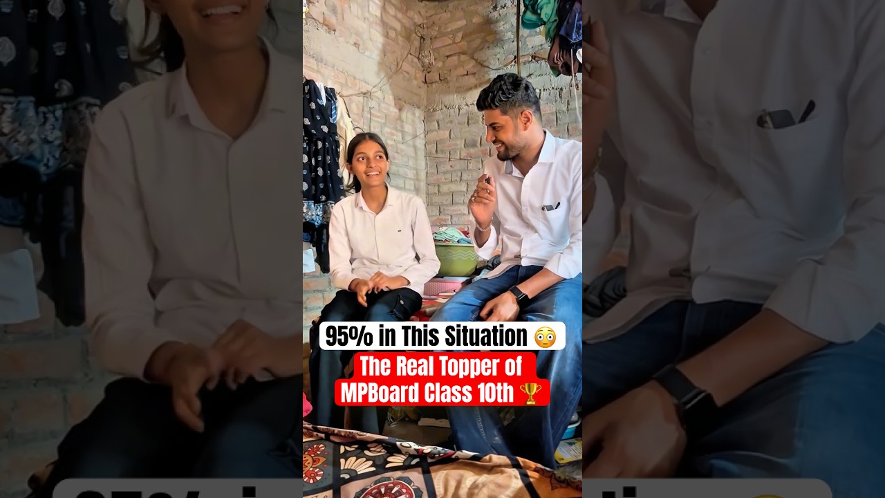 The Real Topper of MP Board Class 10th 🏆 | 95% in This Situation 😳 | Salute to Purvi Mishra ❤️