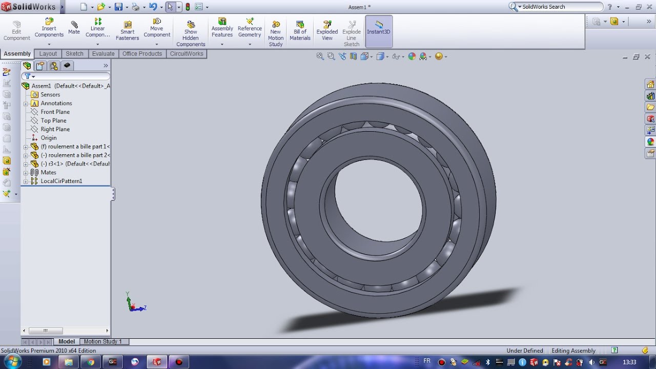 Episode12 (Comment réaliser un roulement à billes sur solidworks part3)