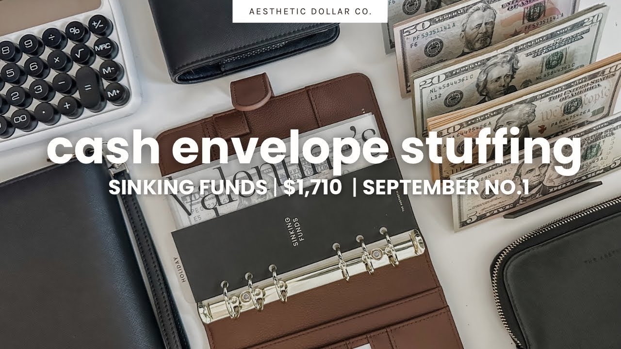 Наполнение конвертов наличными 🍂💵☕️ $1710 | Сентябрь №1