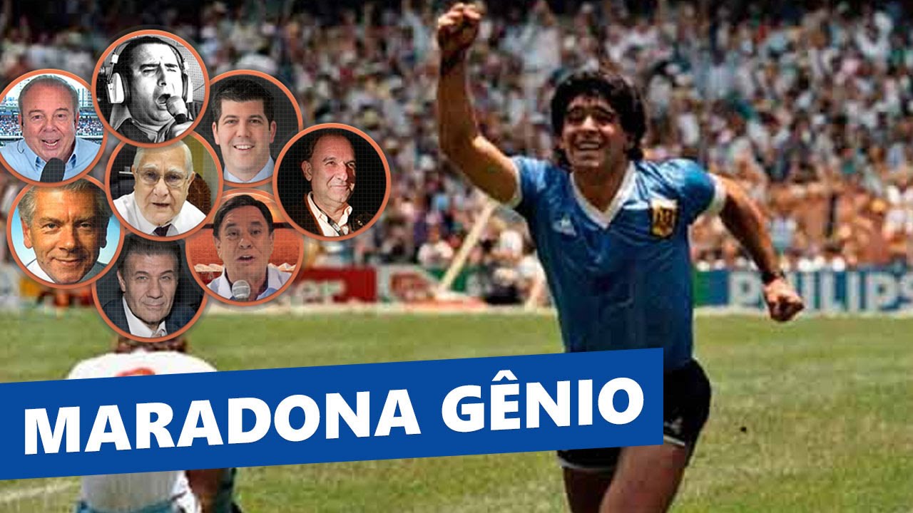 MARADONA 86 - oito NARRAÇÕES do GOL MAIS BONITO das Copas