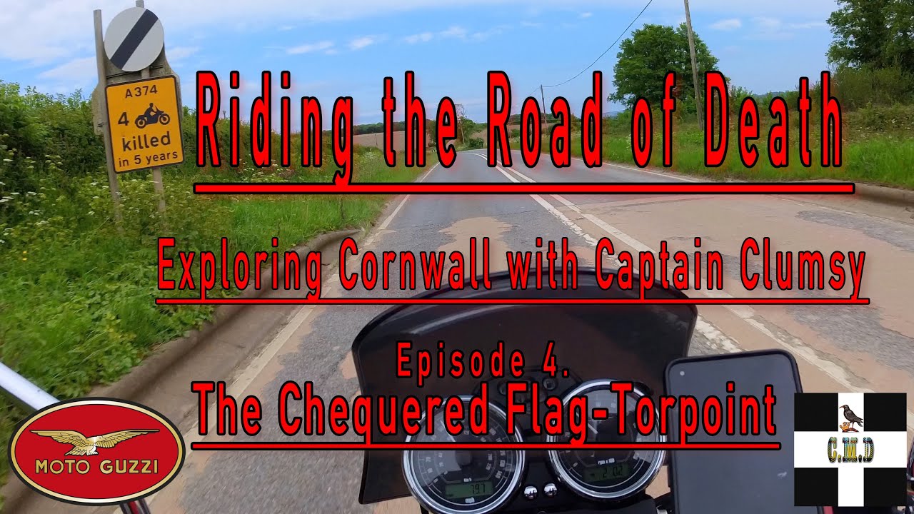Riding the Road of Death | Chequered Flag Biker Cafe to Torpoint | Exploring Cornwall Episode 4