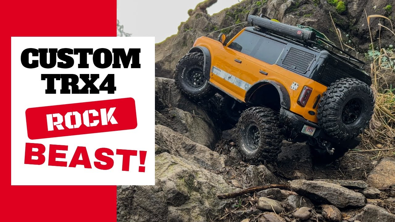 Экстремальное ползание по скалам в масштабе 1/10 RC в индивидуальной сборке Traxxas Trx4 Bronco 2021
