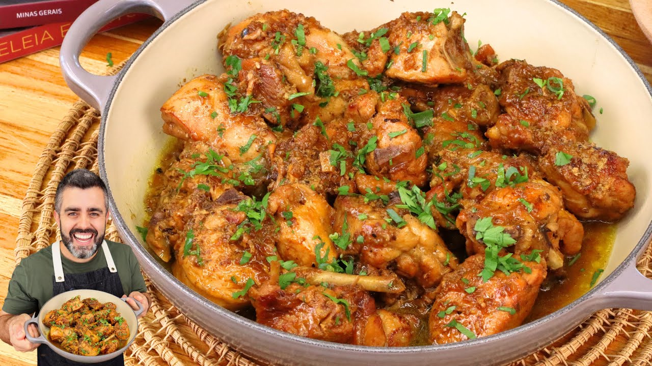FRANGO REFOGADO DE RESTAURANTE - SUCULENTO - DELICIOSO E FÁCIL - Receitas de Pai
