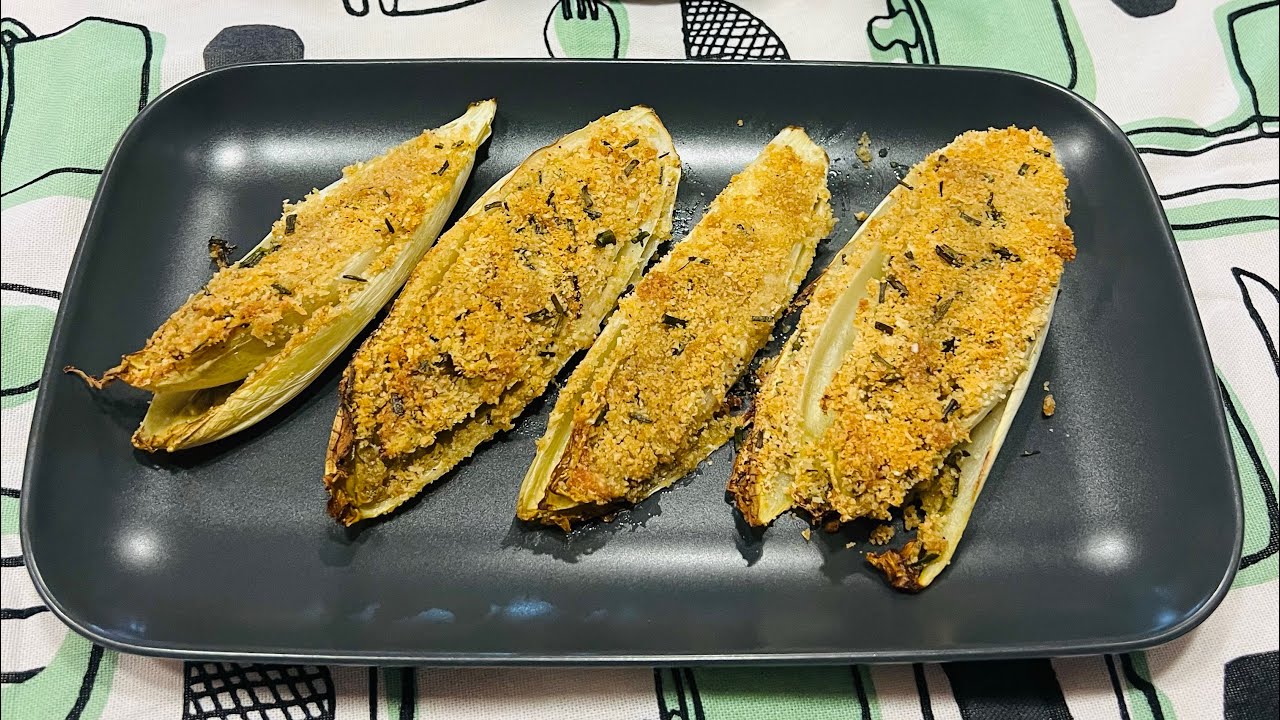 Indivia belga gratinata al forno, un contorno gustoso, semplice e leggero!